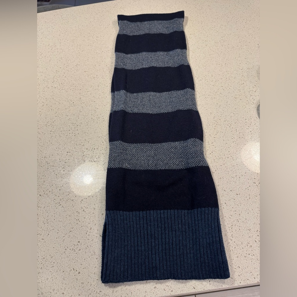 Banana Republic Scarf One Size Striped Knit Skirt - Blue and Gray  wool/acrylic